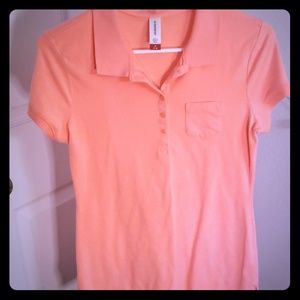 Peach No Boundaries Half Button Up